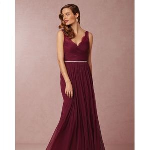 BHLDN Hitherto Fleur dress black cherry